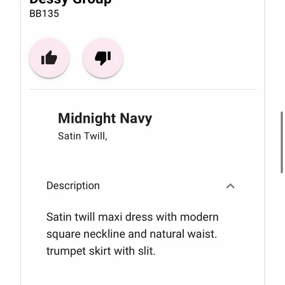 Bella Bridesmaids Dessy Group BB135 Satin Twill Dress - Picture 8 of 8